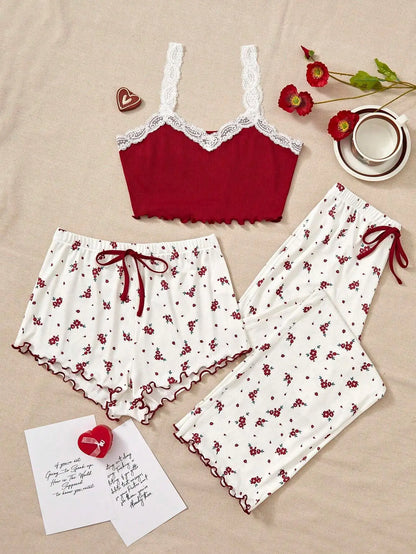 Conjunto Flowers Três Peças