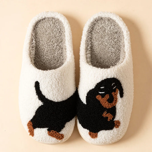 Pantufa de Pelúcia Cachorro Salsicha