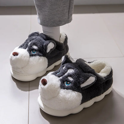 Pantufa Cachorrinho Felpuda Plus Size Antiderrapante
