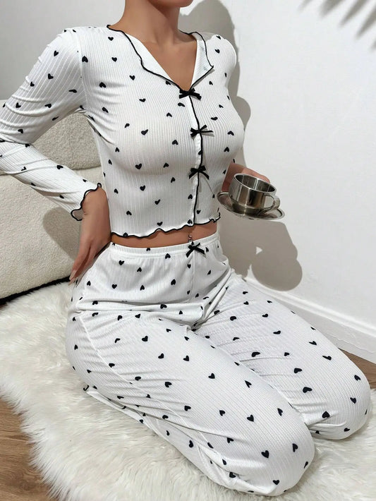Pijama Feminino Longo 2 Peças Manga Longa