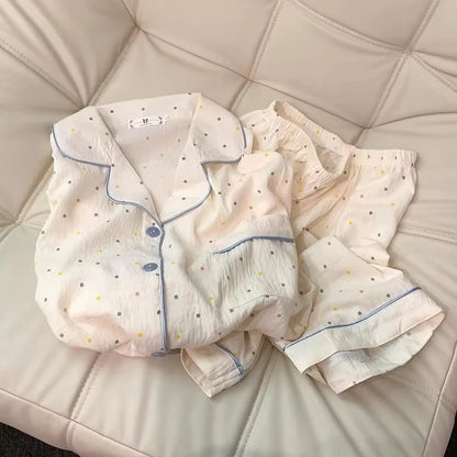 Pijama Feminino Poá de Algodão 2 Peças