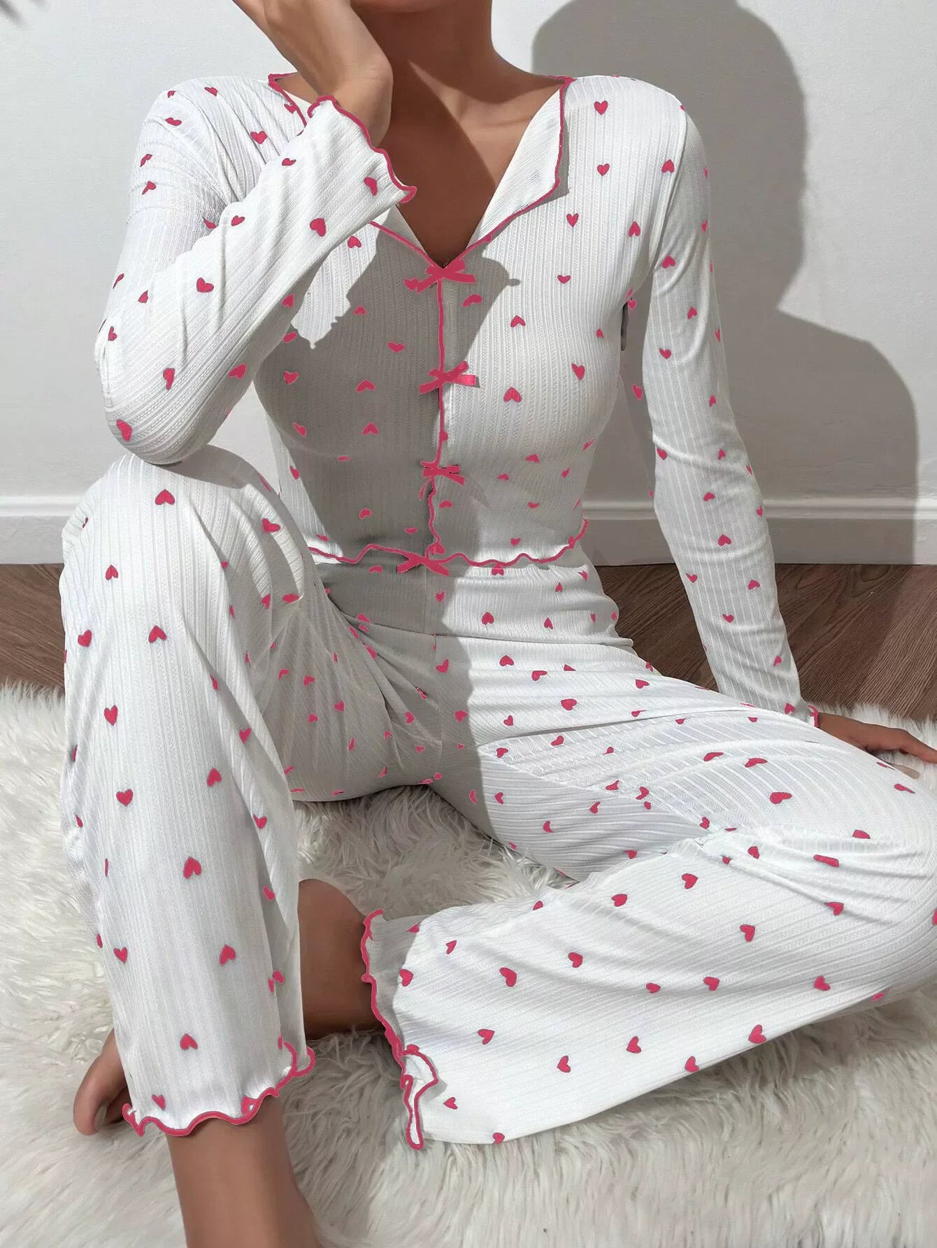 Pijama Feminino Longo 2 Peças Manga Longa