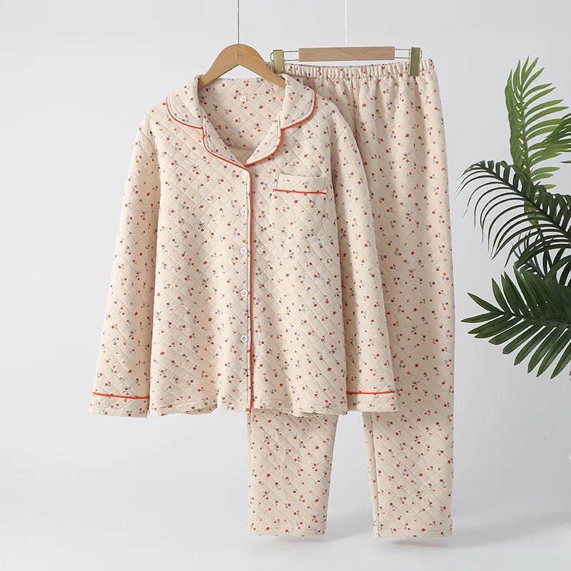 Conjunto Pijama Floral Algodão