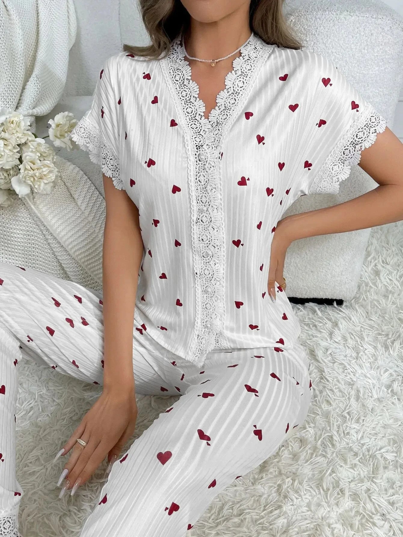 Conjunto Pìjamas com Renda