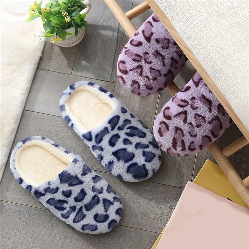 Pantufa Feminina Inverno Animal Print com Salto
