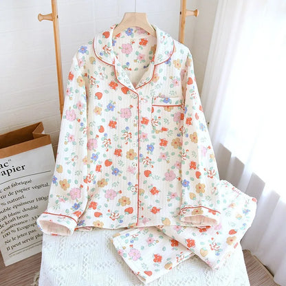Conjunto Pijama Floral Algodão