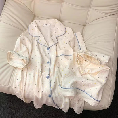 Pijama Feminino Poá de Algodão 2 Peças