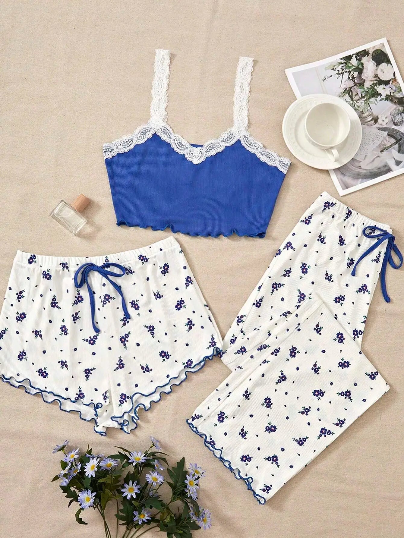Conjunto Flowers Três Peças