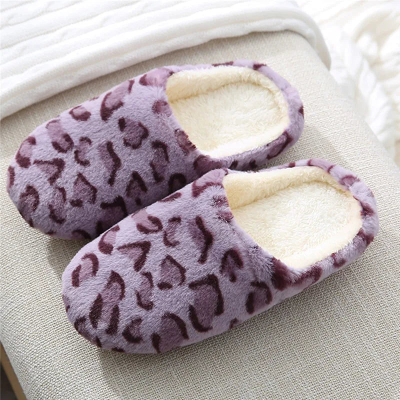 Pantufa Feminina Inverno Animal Print com Salto