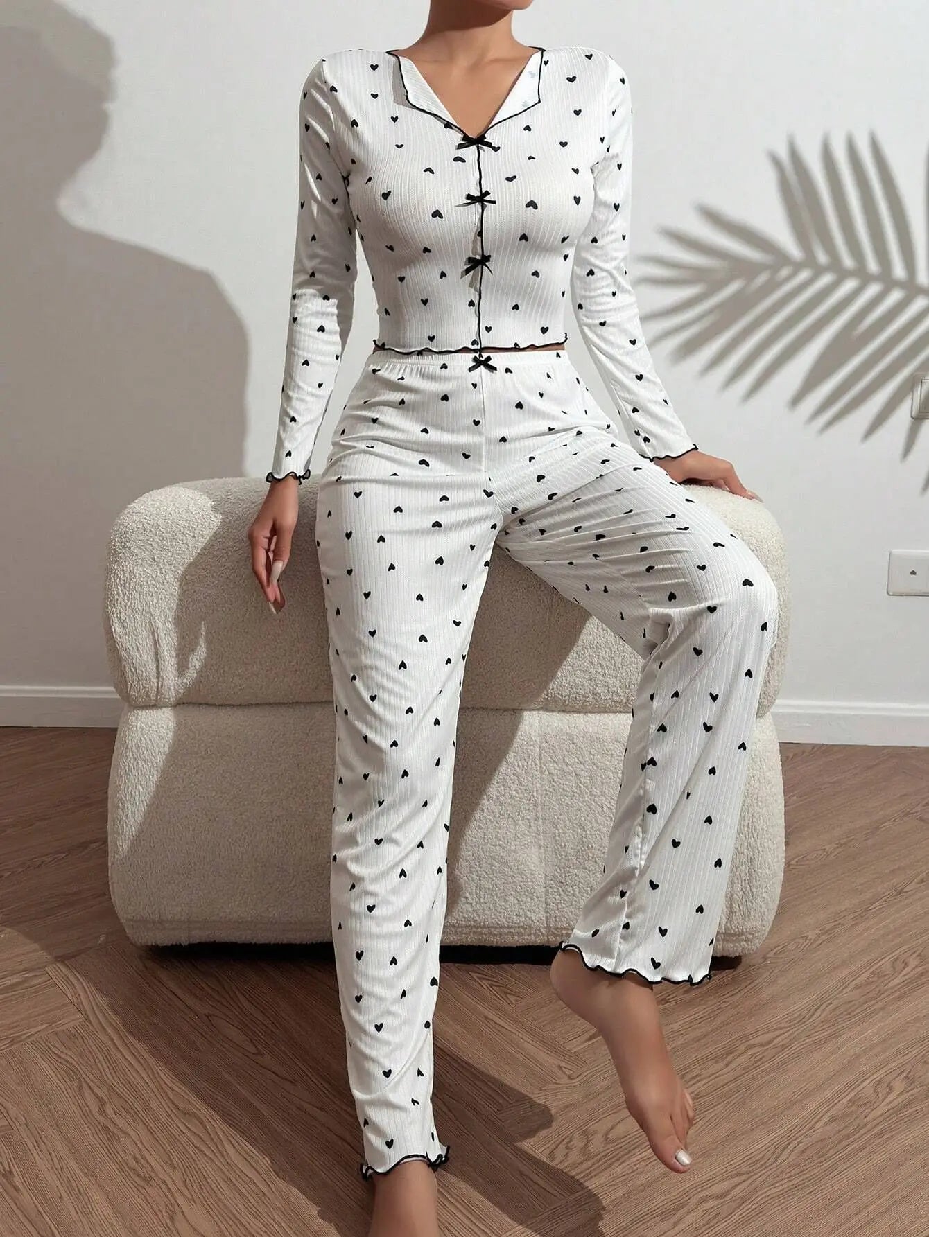 Pijama Feminino Longo 2 Peças Manga Longa