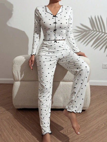 Pijama Feminino Longo 2 Peças Manga Longa