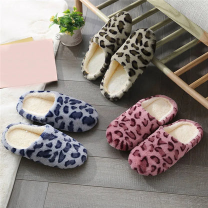 Pantufa Feminina Inverno Animal Print com Salto